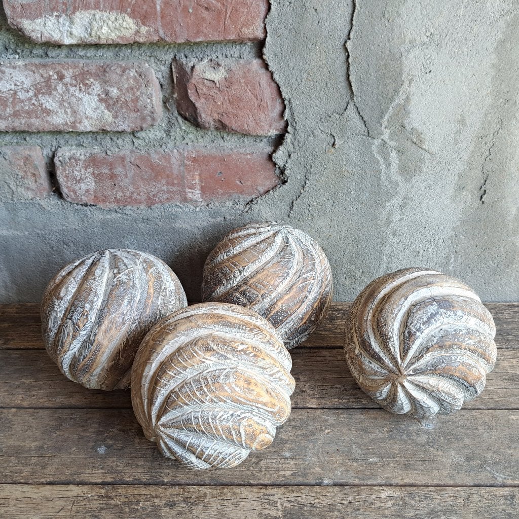 1x Houten decoratie bal bol ø 10cm *Etage3*, Huis en Inrichting, Woonaccessoires | Overige, ., Ophalen of Verzenden, Zo goed als nieuw