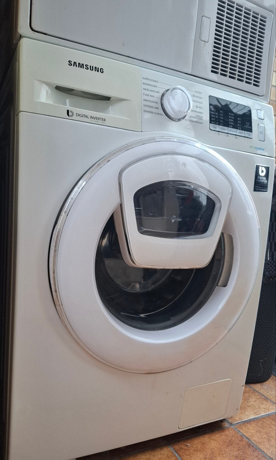 Samsung AddWash 8 kg wasmachine, Ophalen, 1200 tot 1600 toeren, Gebruikt, 8 tot 10 kg