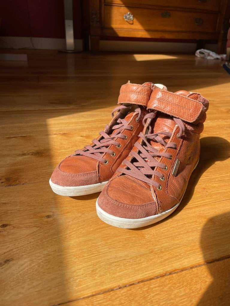 Johan Cruijff dames sneakers ,Recopa middenbruin, cognac, Ophalen of Verzenden, Zo goed als nieuw, Bruin, Sneakers of Gympen