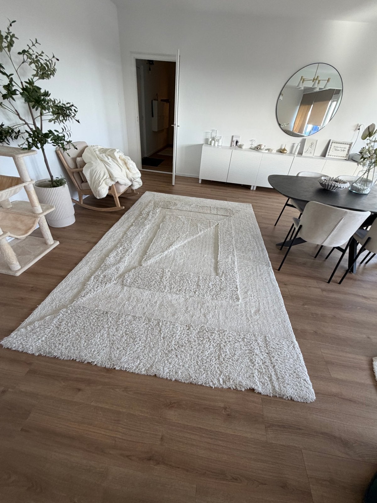 Westwing pluizig hoog-laag vloerkleed, Gebruikt, 200 cm of meer, Ophalen of Verzenden, 200 cm of meer