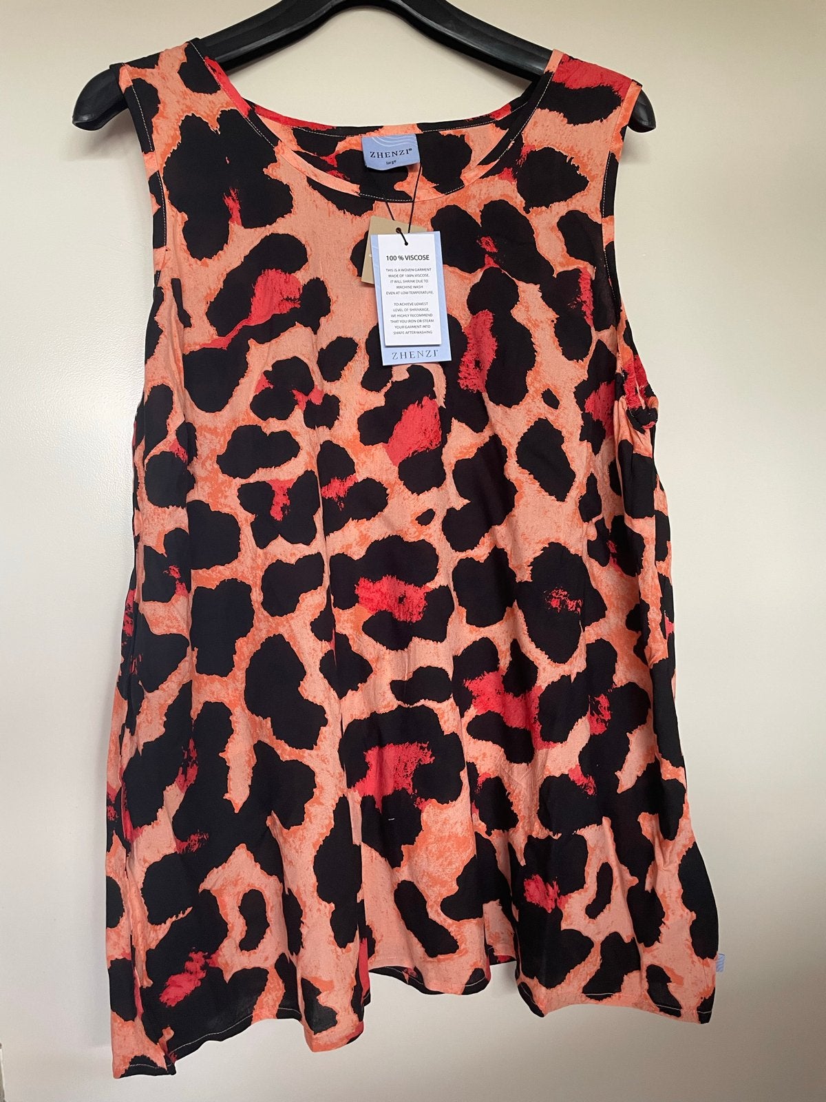 Zhenzi Top met Luipaardprint Maat 50/52 nieuw, Kleding | Dames, Grote Maten, Nieuw, Shirt of Top, Oranje, Ophalen of Verzenden