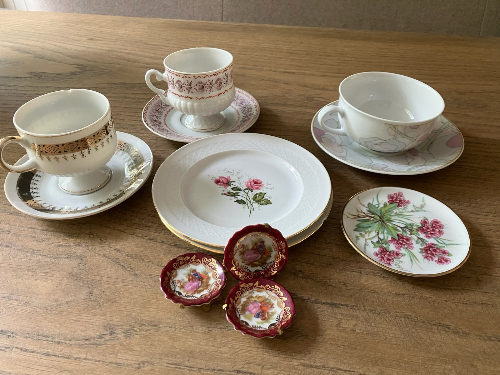 10-delig Vintage Bone China Servies - Royal Stafford & Stand, Ophalen