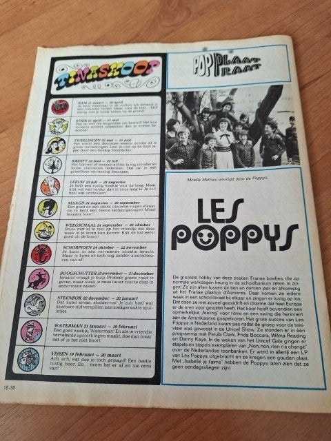 Tina 1972 Les Poppys, Verzamelen, Ophalen of Verzenden, 1960 tot 1980, Nederland, Tijdschrift