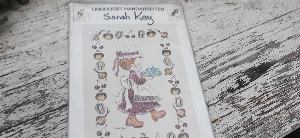 voorbedrukt Sarah Kay Borduurpakket, met diverse steekjes, Verzamelen, Retro, Ophalen of Verzenden, Huis en Inrichting