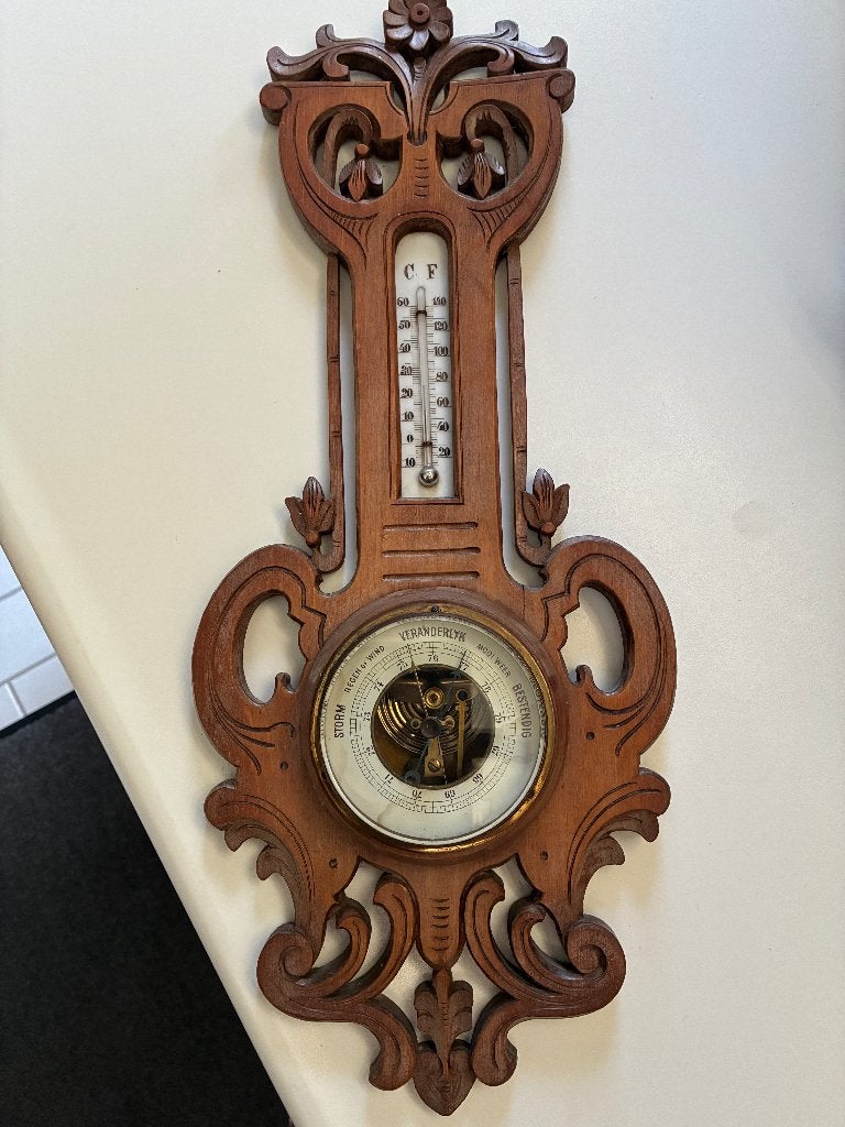 Te koop art deco barometer, Ophalen, Gebruikt