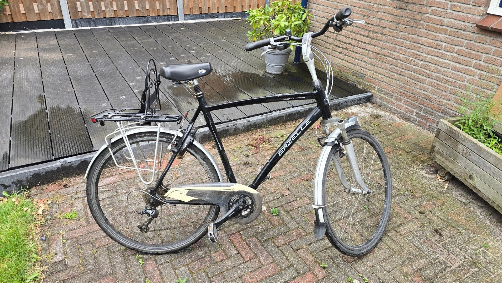 Gazelle fiets met versnellingen en bagagedrager, Ophalen, Gebruikt, Gazelle, Versnellingen