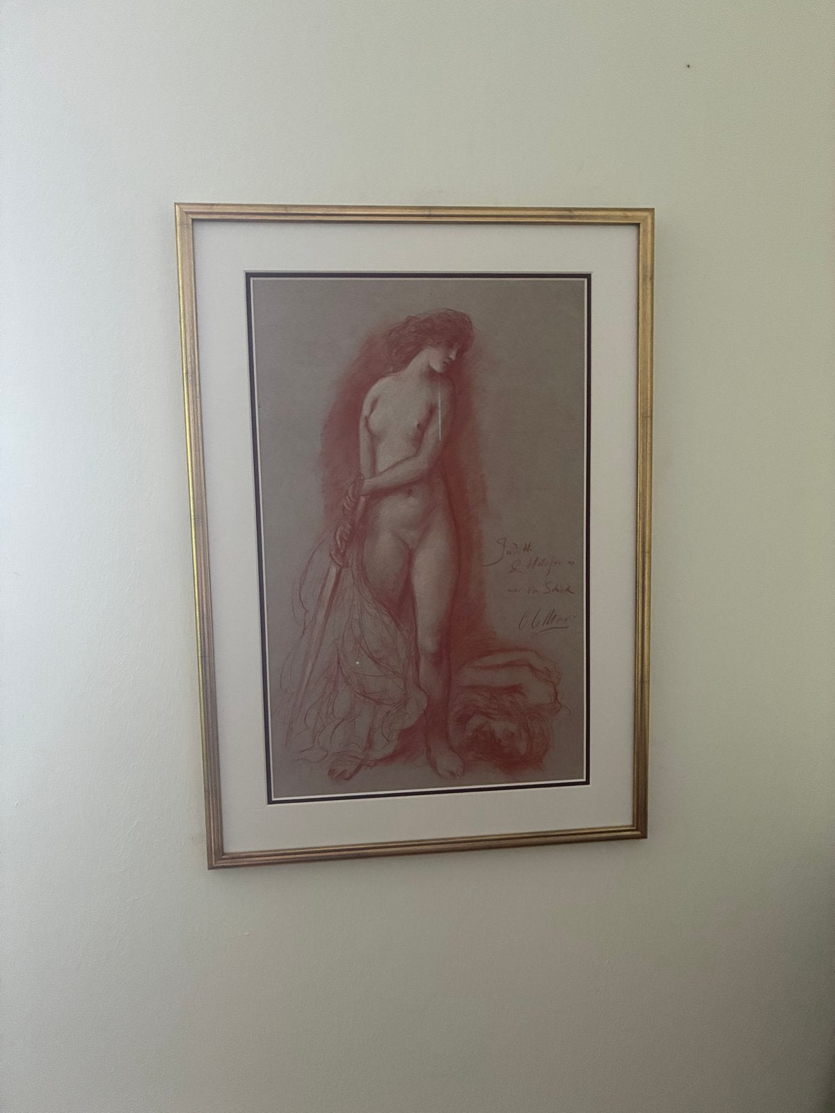 Cornelis le mair, Ophalen of Verzenden, Tekening, Krijttekening, Gesigneerd