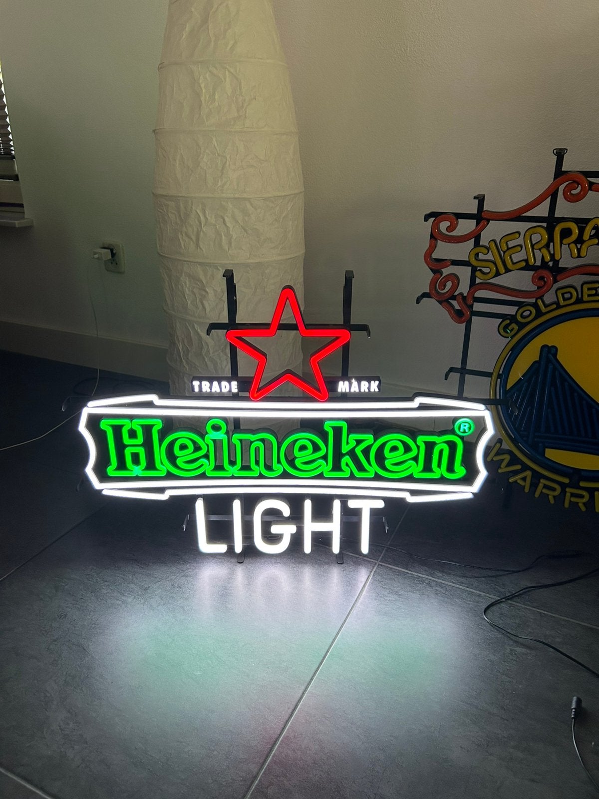 Heineken neon led oude stijl, Verzamelen, Ophalen, Zo goed als nieuw, Reclamebord, Plaat of Schild, Heineken
