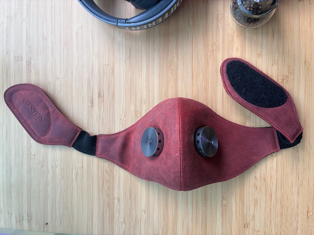 Hedon lederen masker met filter, Ophalen of Verzenden, Zo goed als nieuw