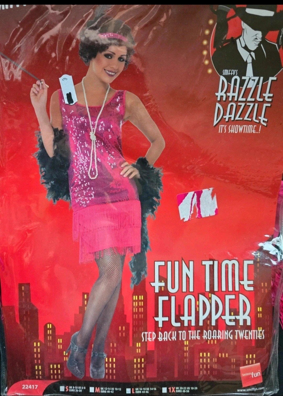 Roze Flapper Jurk Kostuum - Themafeest maat L. Meerdere!, Kleding | Dames, Carnavalskleding en Feestkleding, Ophalen of Verzenden