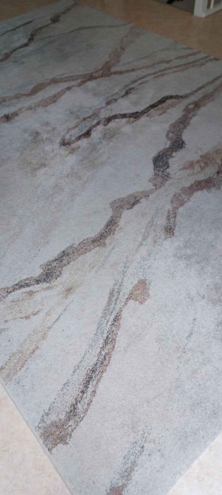 Vloerkleed kleur beige ecru, 200 cm of meer, Zo goed als nieuw, Rechthoekig, 50 tot 100 cm