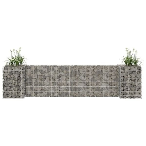 Nieuwe Gabion plantenbak H-vormig 260x40x60 cm staaldraad, Tuin en Terras, Venlo, 100 cm of meer, Nieuw, Ophalen of Verzenden