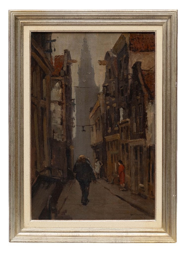 Jan Korthals (1916-1972), De Jordaan Amsterdam, Ophalen of Verzenden