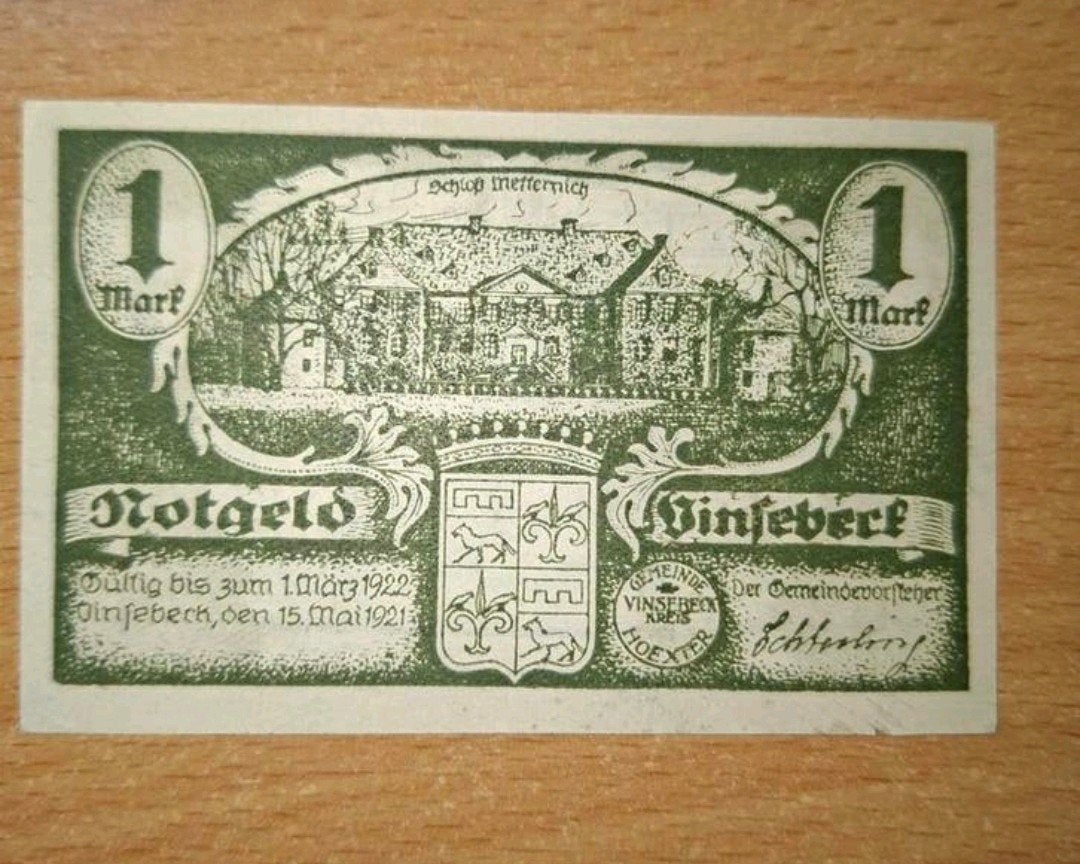 Duits Notgeld Vinsebeck Noodgeld, Ophalen of Verzenden, Duitsland
