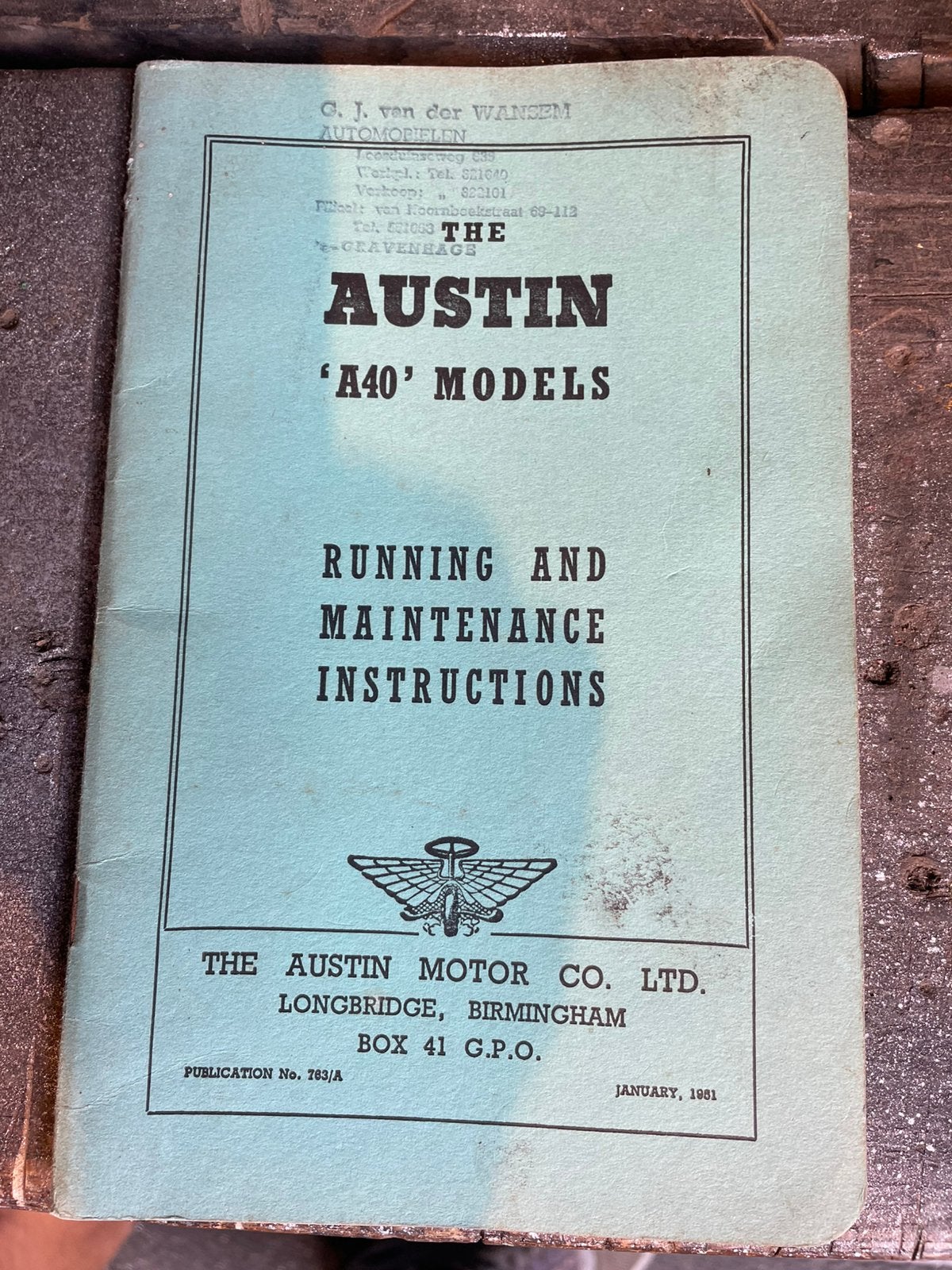 Voor de verzamelaar Austin handleiding, Motoren, Ophalen of Verzenden, Overige merken
