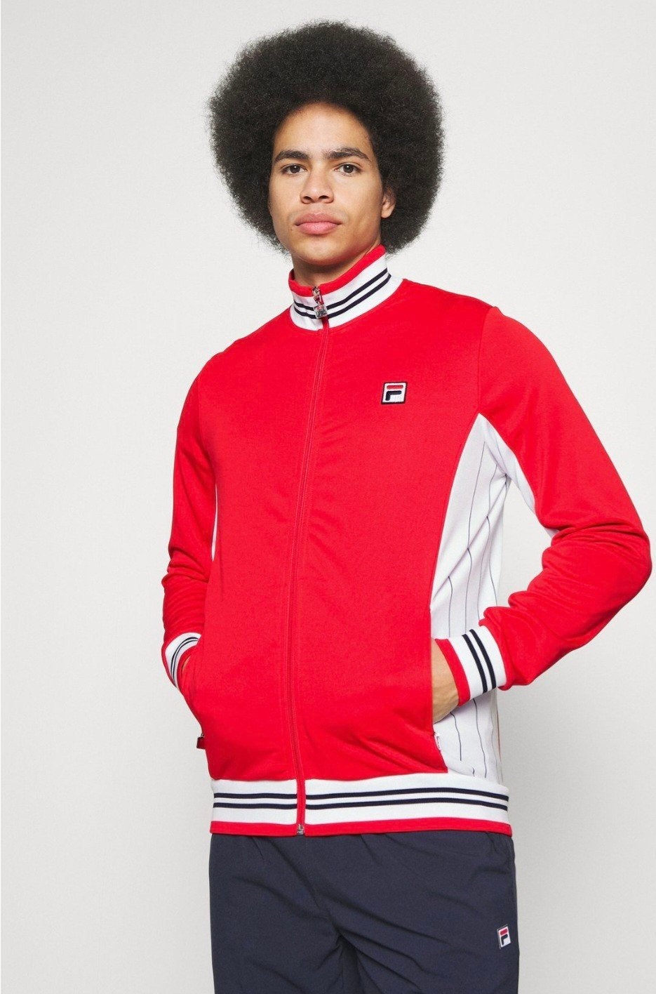 Fila Bjorn Settanta Baseball Track Jacket Rood/Wit XL, Ophalen of Verzenden, Nieuw, Maat 56/58 (XL), Rood
