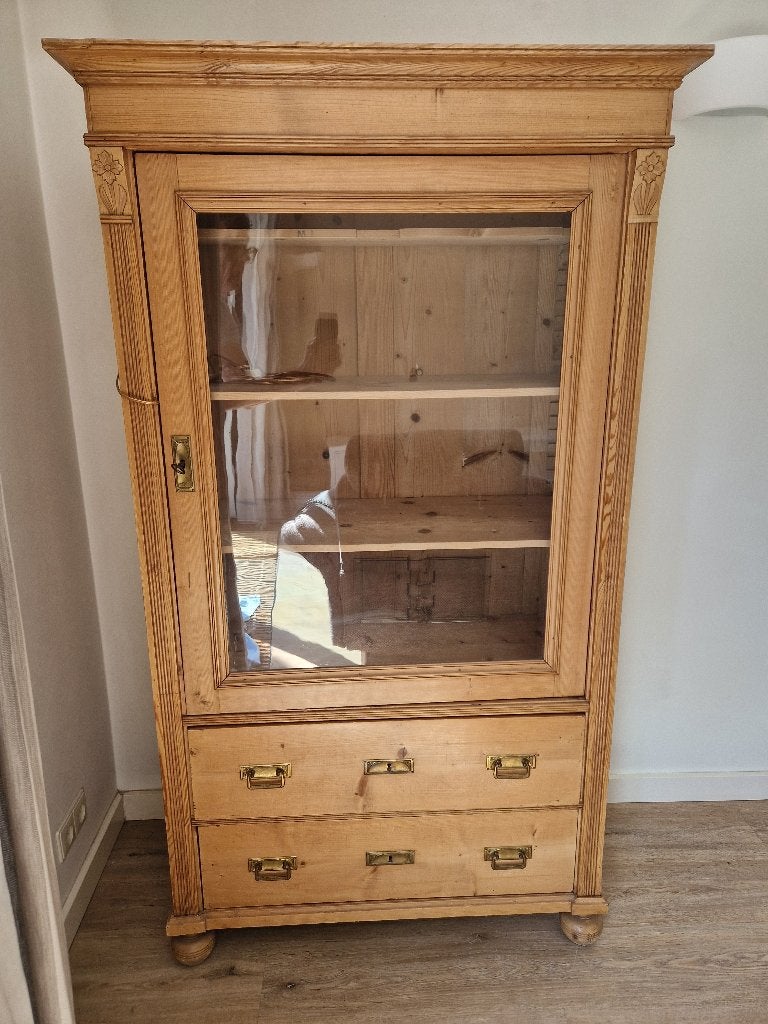 antieke grenen kast, Huis en Inrichting, Ophalen, Gebruikt, Met deur(en), Antiek grenen