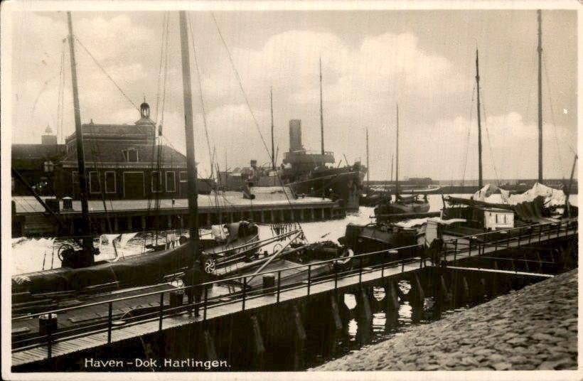Harlingen - Haven-Dok, Ophalen of Verzenden, 1920 tot 1940, Gelopen, Friesland