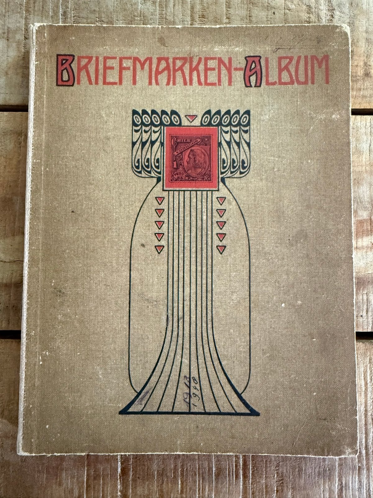 Oud briefmarken-album met diverse gestempelde postzegels, Ophalen, T/m 1940, Gestempeld