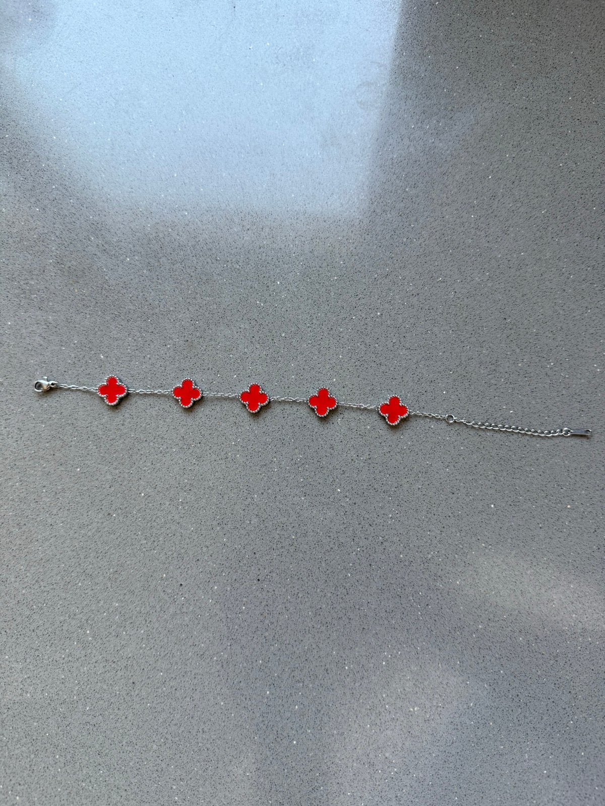 Van Cleef armband - Zilver/Rood, Ophalen of Verzenden, Zo goed als nieuw, Rood, Zilver