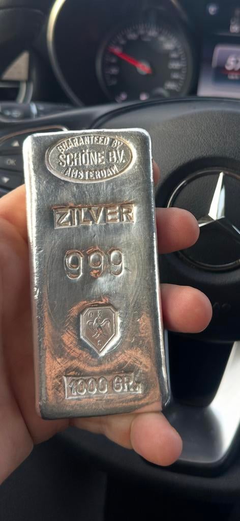 Schöne zilver baar 1kg, Ophalen of Verzenden, Zilver