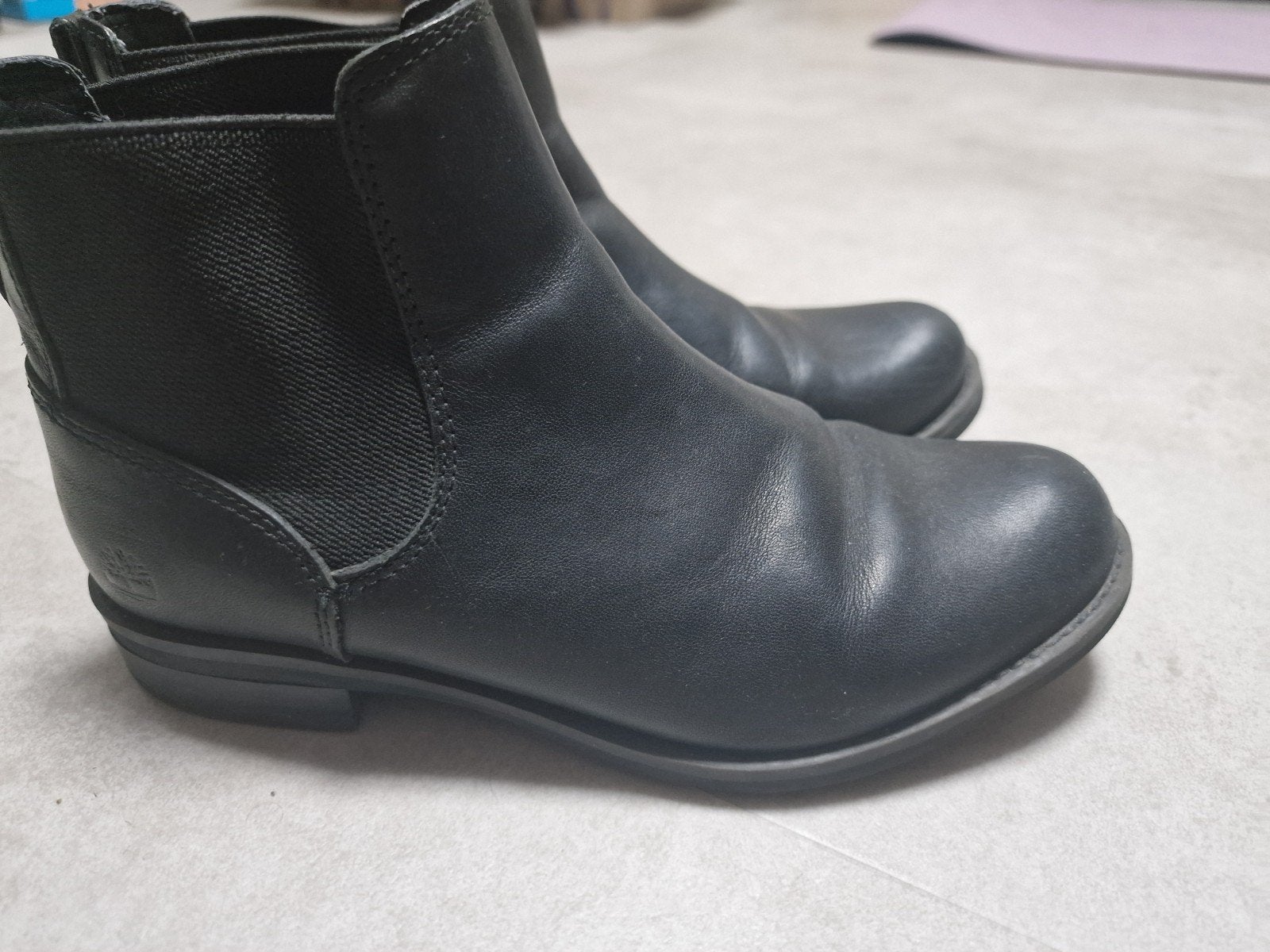Timberland Chelsea Boots Zwart Leer – Maat 37, Zwart, Lage of Enkellaarzen, Ophalen of Verzenden, Zo goed als nieuw