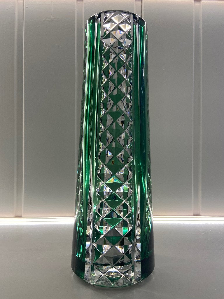 Als nieuwe (Piramide) vaas  Val Saint Lambert !, Antiek en Kunst, Antiek | Glas en Kristal, Ophalen of Verzenden