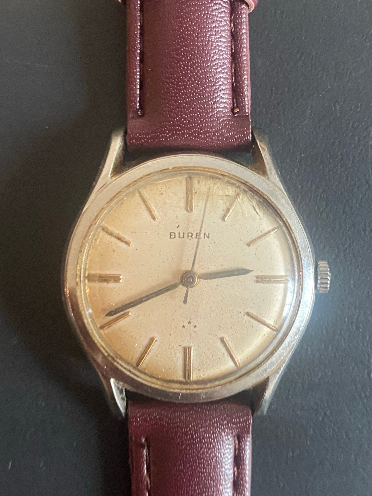 Vintage Buren opwind horloge - Zwitsers uurwerk, Ophalen of Verzenden, Overige materialen