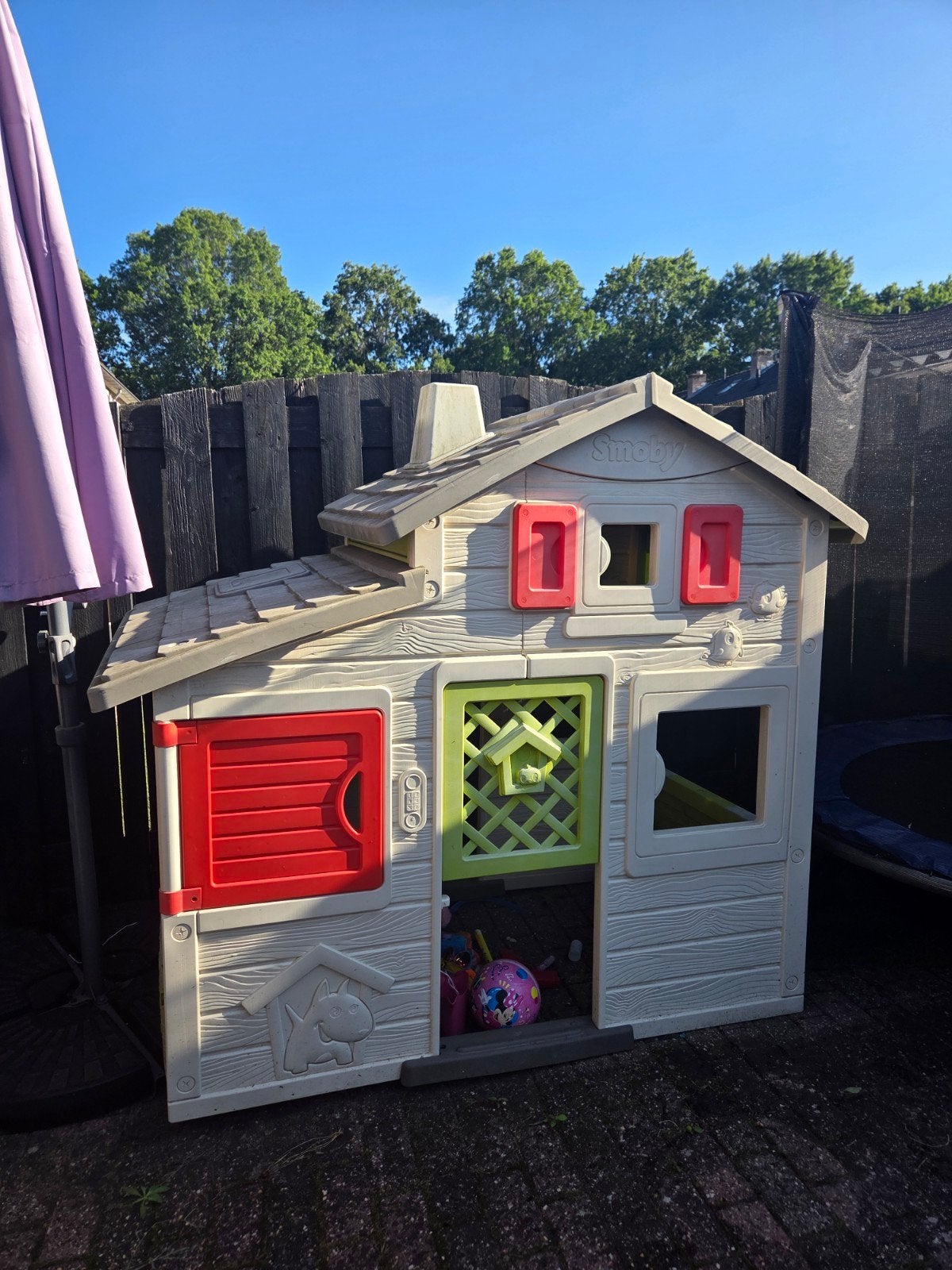 Smoby tuinhuisje met picknicktafel, Kinderen en Baby's, Ophalen, Gebruikt, Kunststof
