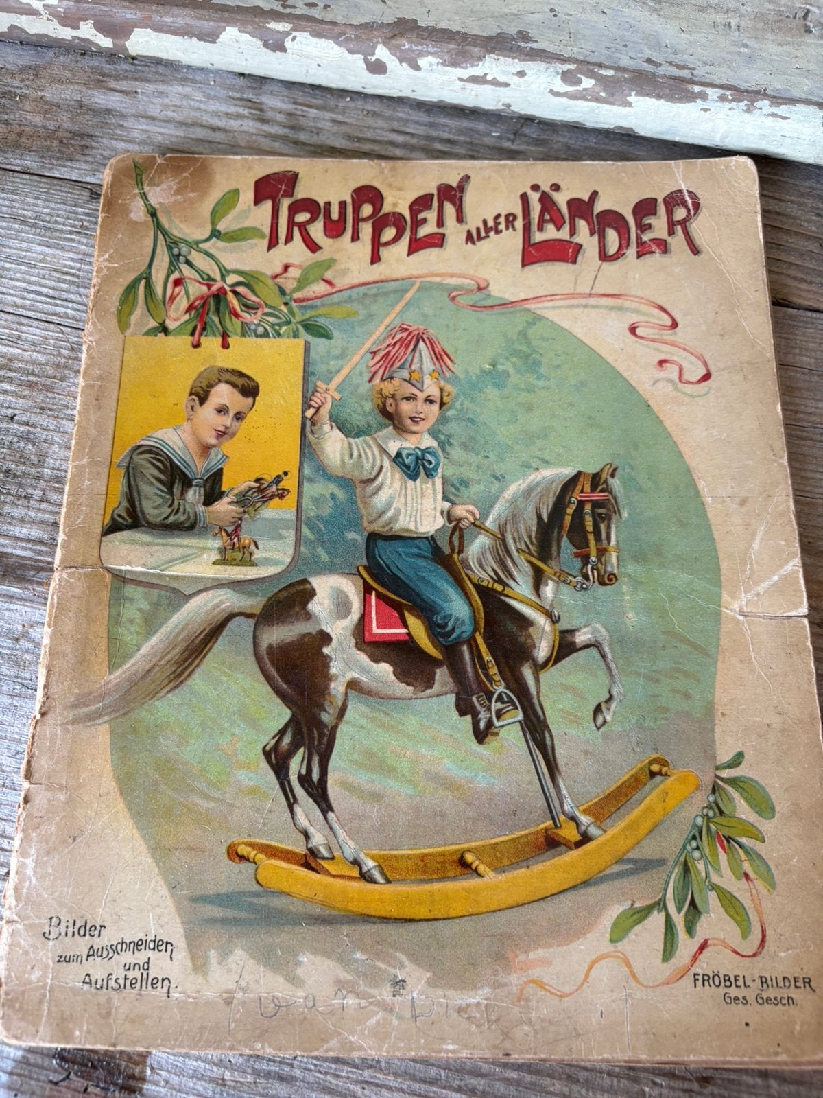 Antiek Duits prenten knipboek Fröbel /Kwatta, Ophalen of Verzenden