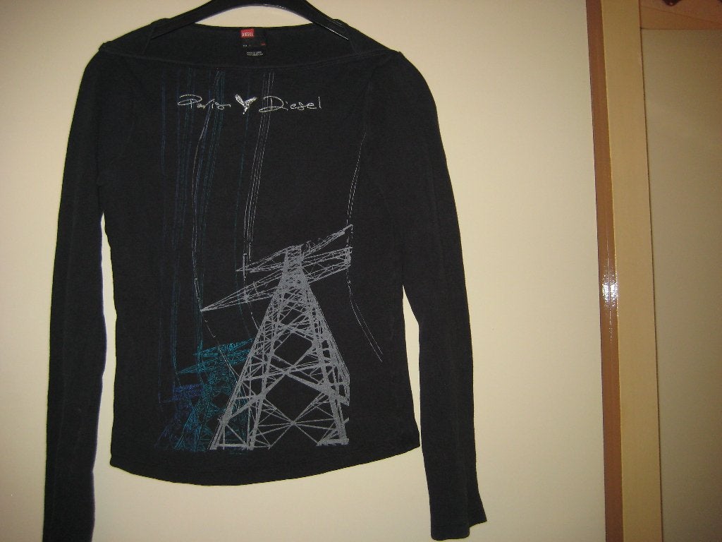 Zwart Diesel shirt, L, Zwart, Maat 42/44 (L), Ophalen of Verzenden, Zo goed als nieuw