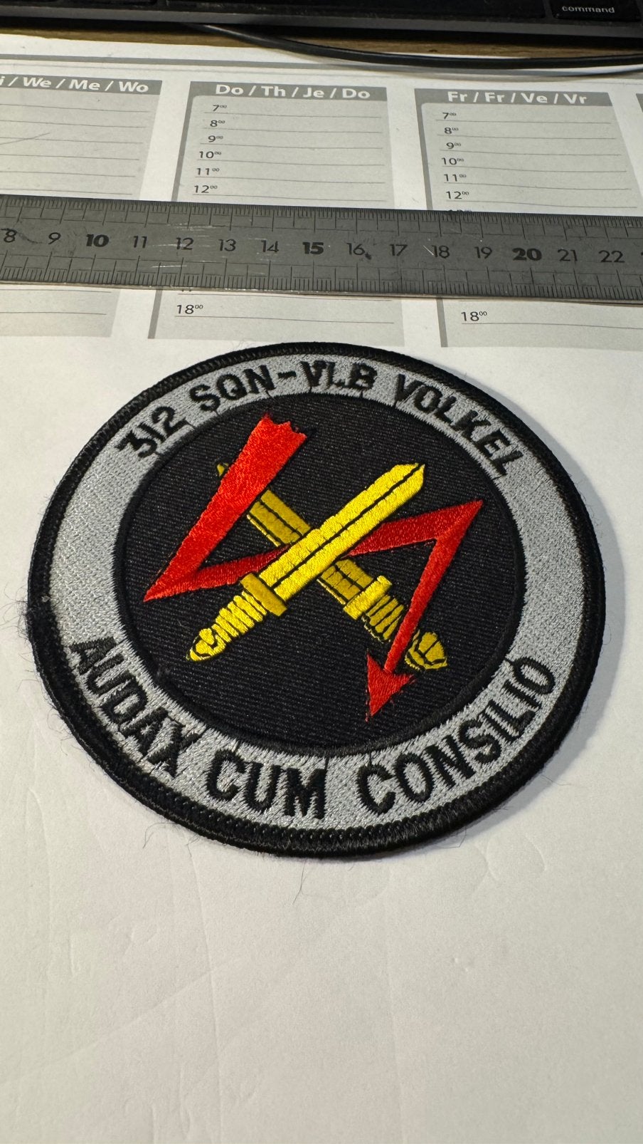 Patch luchtmacht klu 312 squadron, Verzamelen, Ophalen of Verzenden, Luchtmacht, Nederland, Embleem of Badge