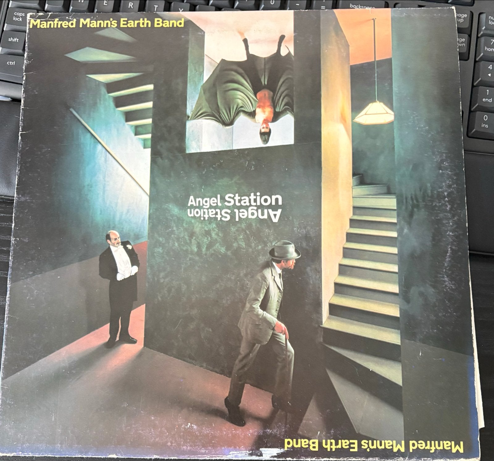 Manfred Mann's Earth Band - Angel Station LP (1979), LP, Ophalen of Verzenden, Zo goed als nieuw, Classic Rock
