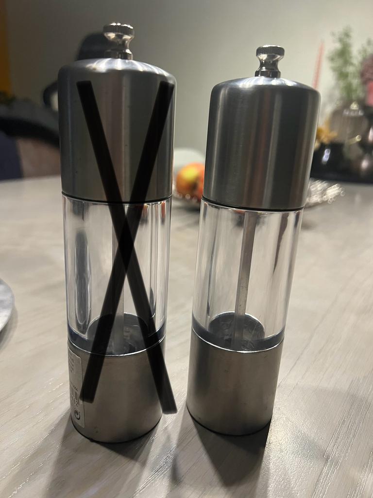 Pepper-& zoutmolen 20CM RVS ( VAN  HEMA), Witgoed en Apparatuur, Keukenmixers, Ophalen of Verzenden, Zo goed als nieuw