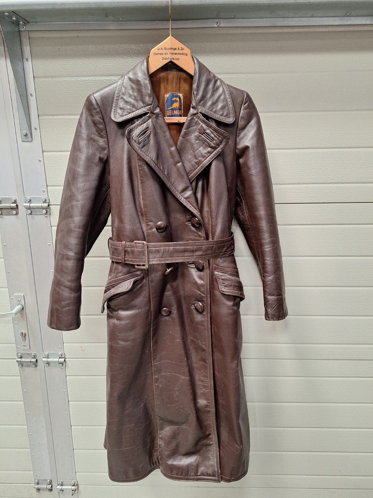 Jelmok leren damesjas retro vintage stijl jaren 40/50, Kleding | Dames, Jassen | Winter, Ophalen of Verzenden, Zo goed als nieuw