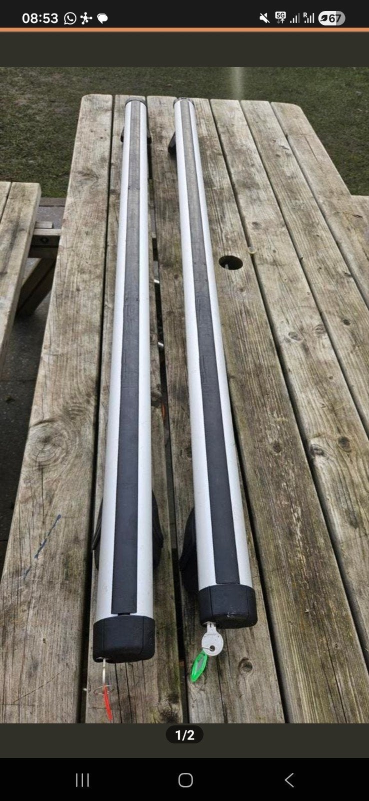 Thule dakdragers met slot, Auto diversen, Dakdragers, Ophalen, Gebruikt