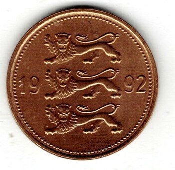 26-1795 Estland 50 sent 1992, Ophalen of Verzenden, Overige landen, Losse munt