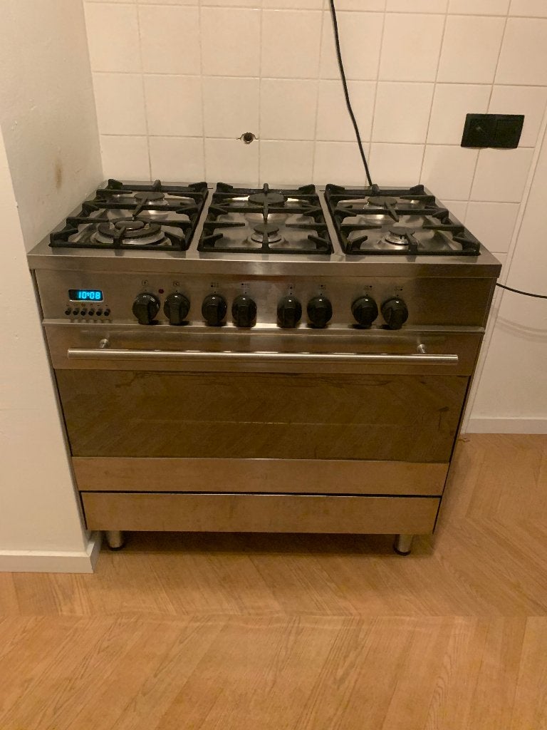 6-pits gas fornuis Boretti Attila, Ophalen, Gebruikt, 60 cm of meer, Gas