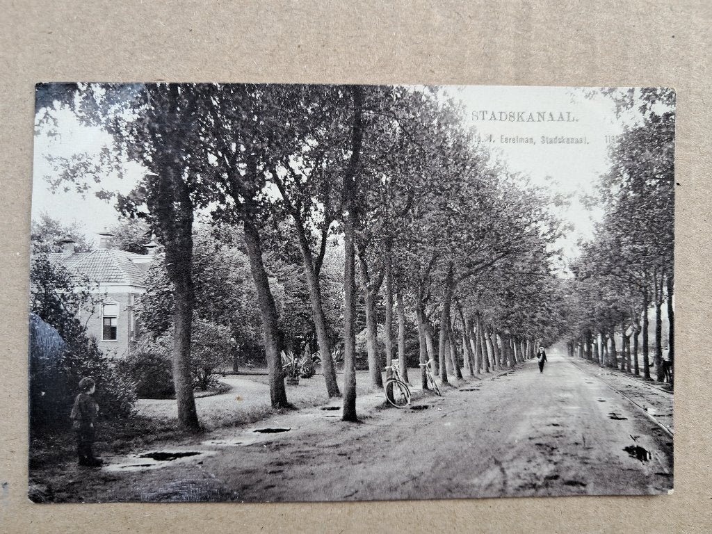 Stadskanaal (4) - Fotokaart (1905, Laan, Fietsen), Verzenden, Voor 1920, Gelopen, Groningen