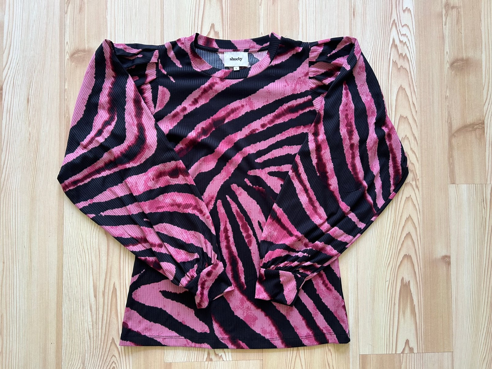 Zebraprint top Shoeby maat S, Ophalen of Verzenden, Zo goed als nieuw, Roze, Lange mouw