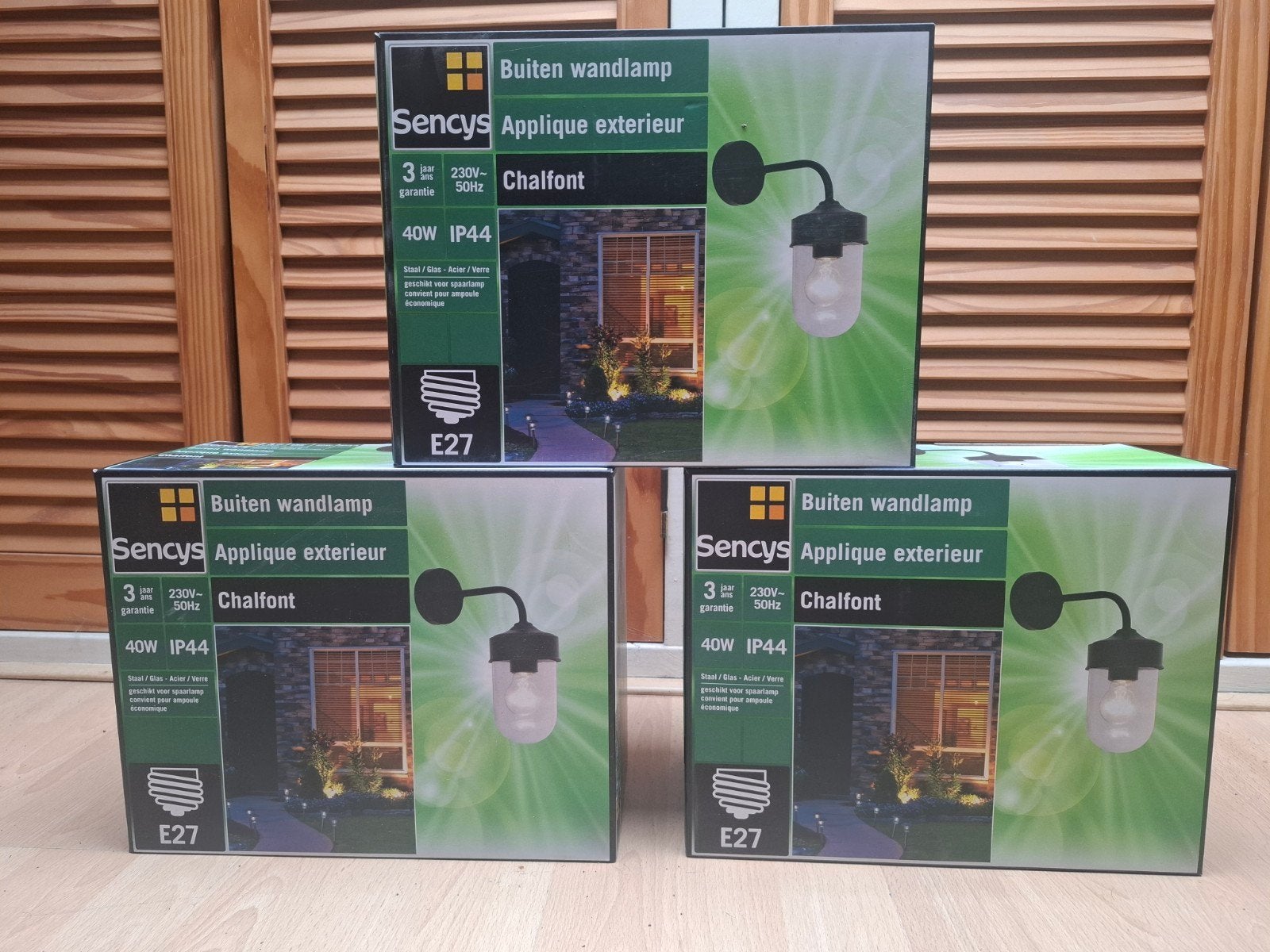 buitenlampen 3 stuks, Wandlamp, Nieuw, Ophalen of Verzenden, Netvoeding