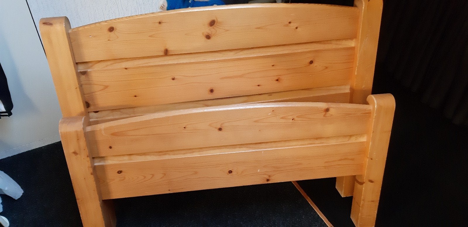 compleet 1 pers bed 2.10 lang, 90 cm, Eenpersoons, 210 cm, Ophalen of Verzenden
