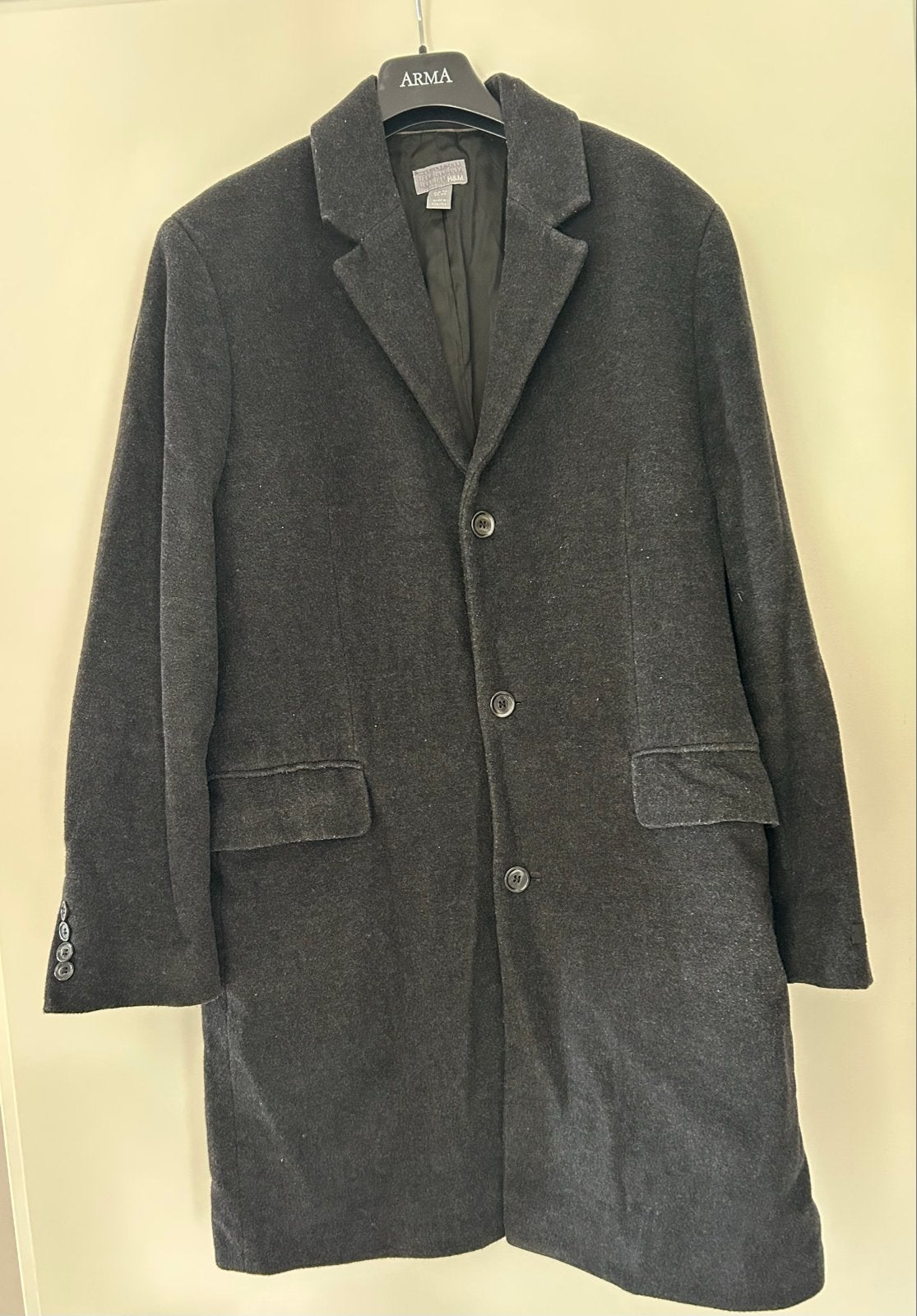 Heren winterjas antraciet grijs H&M maat 54, Ophalen of Verzenden, Gedragen, Maat 52/54 (L), Grijs
