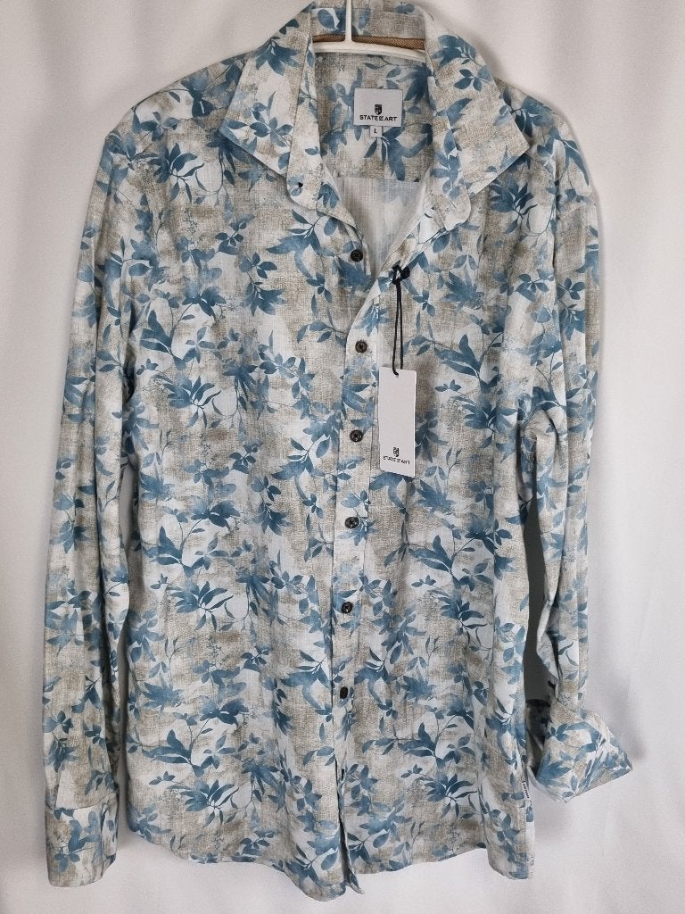 Heren overhemd blouse merk State of Art mt L nieuw, Kleding | Heren, State of Art, -, Blauw, -