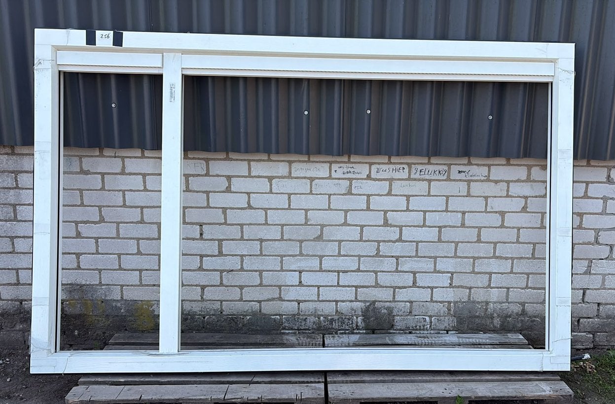 (256) Nieuw wit kunststof vast raamkozijn, Ophalen, Kunststof, Nieuw, 150 tot 225 cm