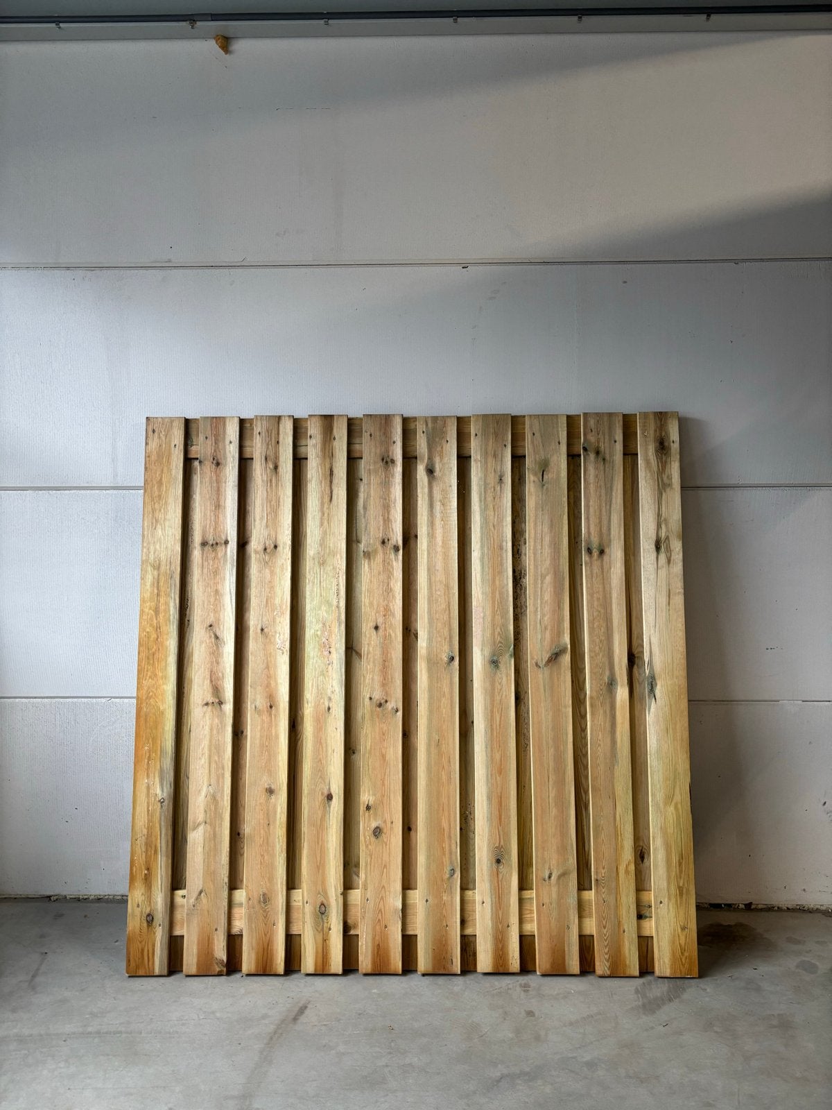 Grenen schutting scherm restant partij 6 stuks, Tuin en Terras, Ophalen, Minder dan 3 meter, Hout, 1 tot 2 meter