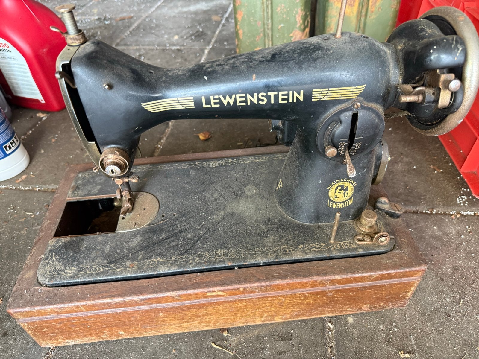 Vintage Lewenstein Naaimachine - Decoratie/Onderdelen, Ophalen of Verzenden