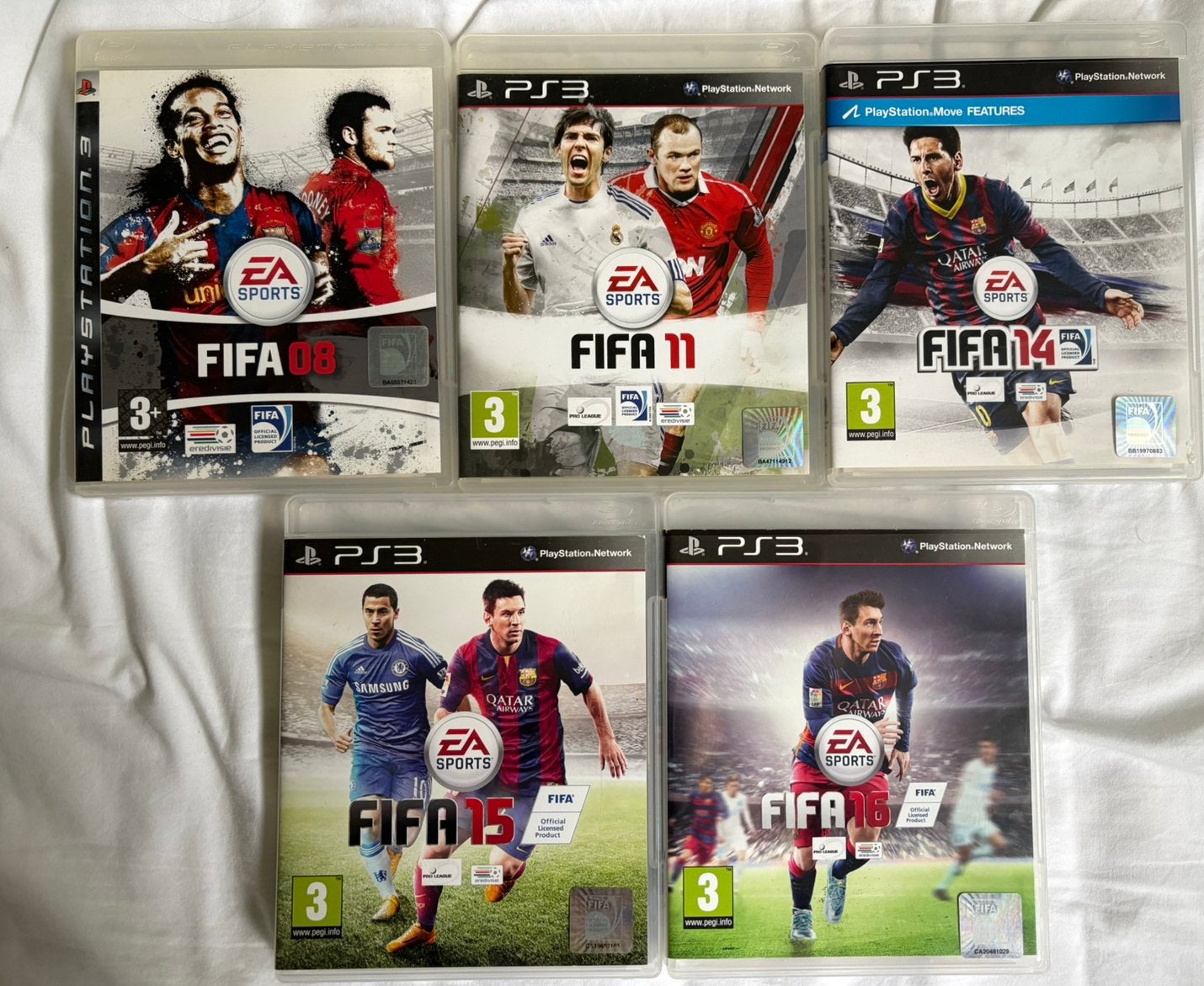 FIFA 8, 11, 14, 15 & 16 voor de ps3, Spelcomputers en Games, Ophalen of Verzenden, Zo goed als nieuw, Sport, 3 spelers of meer