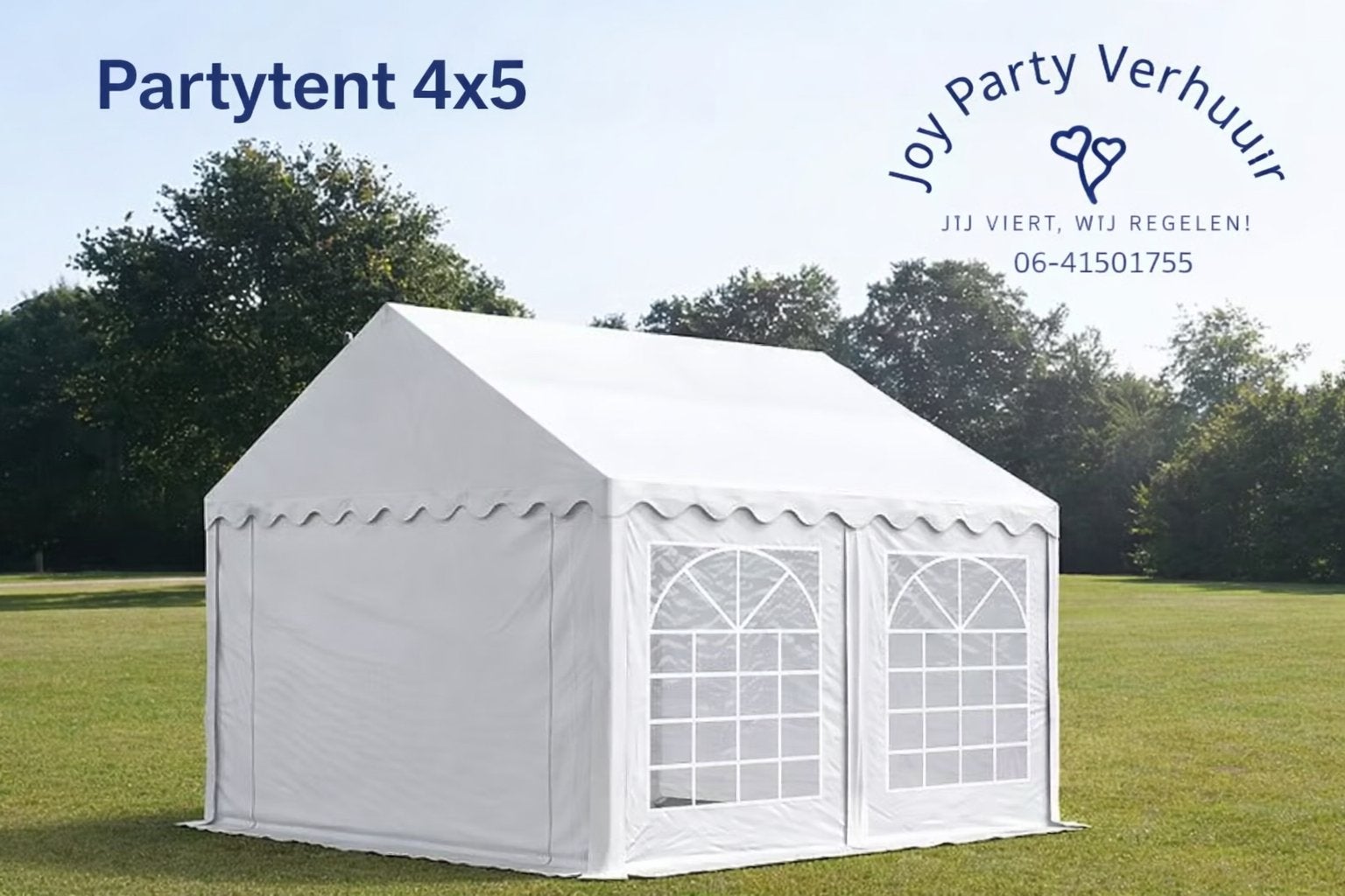 Partytent 4x5 te huur Professioneel Dik zeil, Ophalen, Zo goed als nieuw