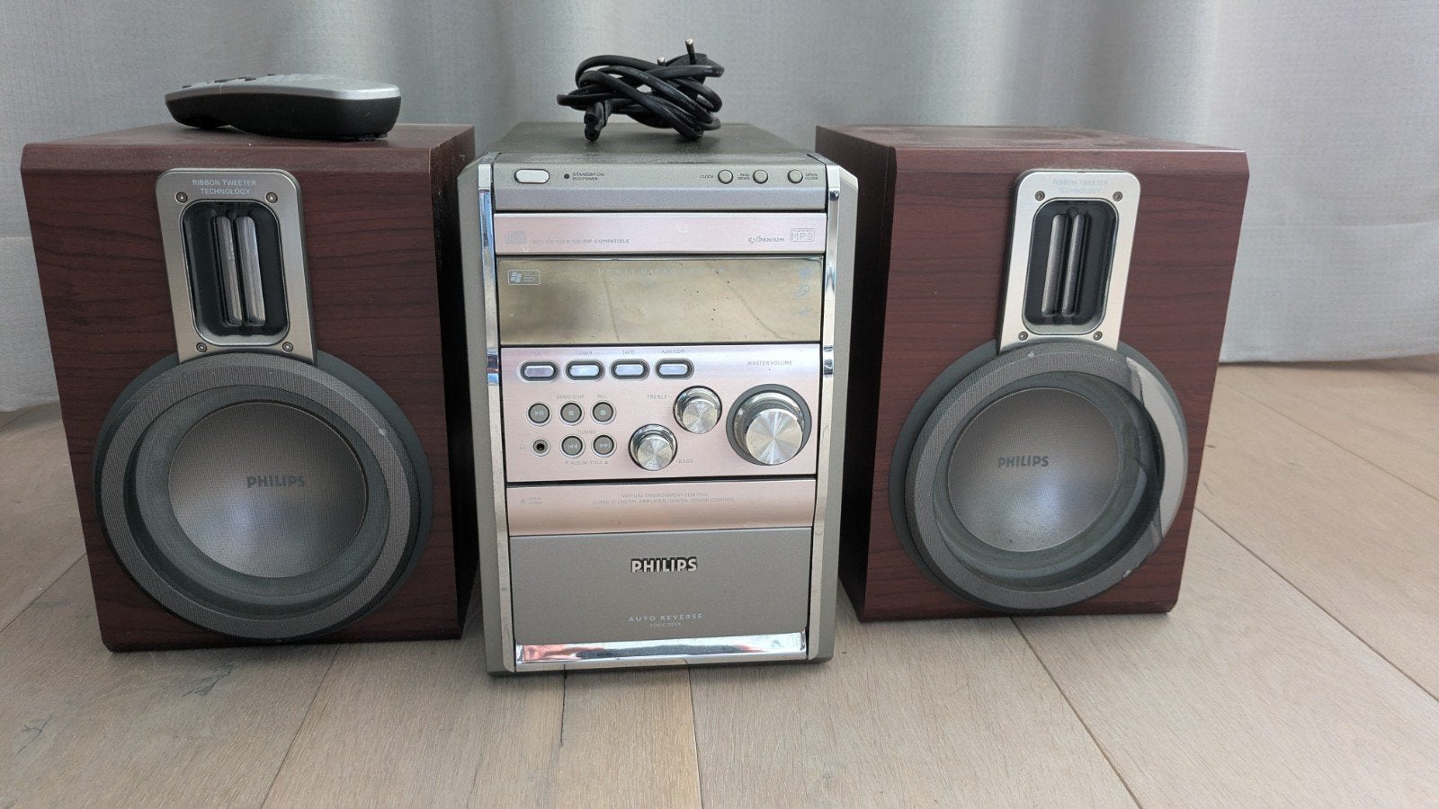 Philips MCM11 Microset met CD, Cassette, Radio en Speakers, Ophalen, Philips, Gebruikt, Microset